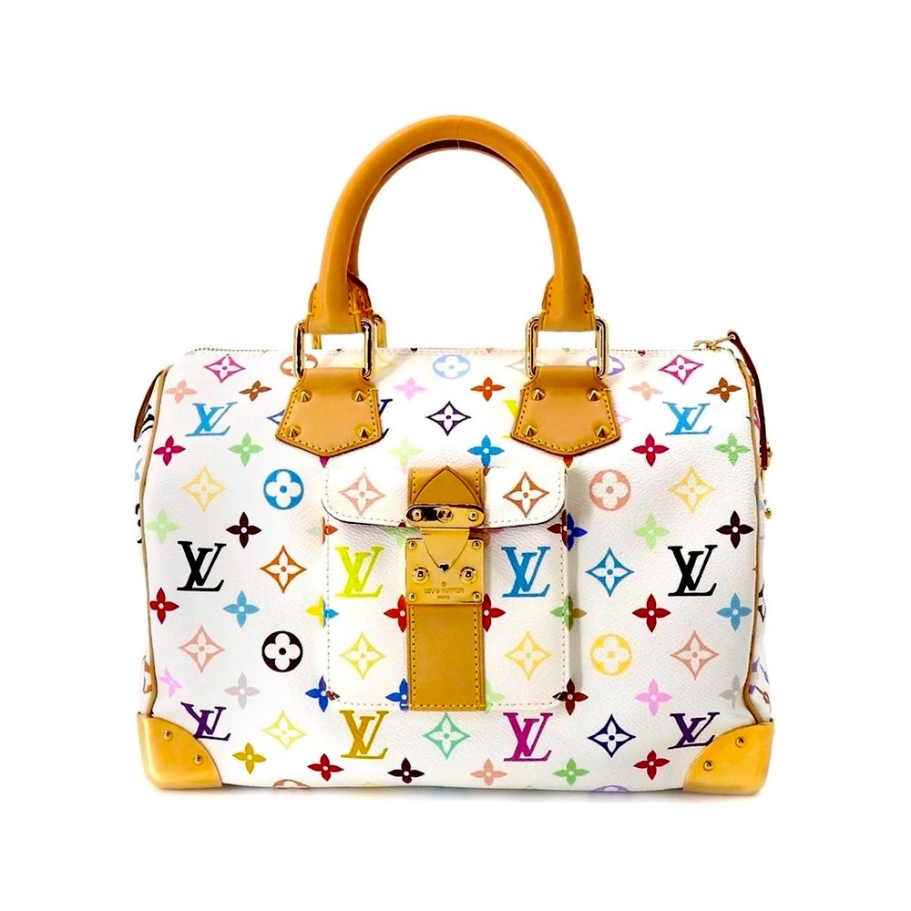 LOUIS VUITTON TAKASHI MURAKAMI
Monogram Multicolor Speedy 30 White